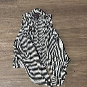 Self Esteem Black and White Striped Vest